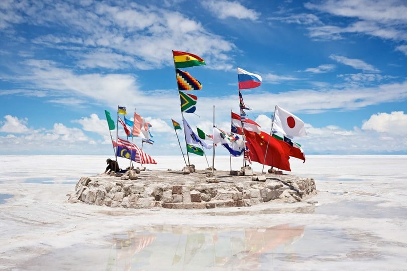 Uyuni Salt Flats flags