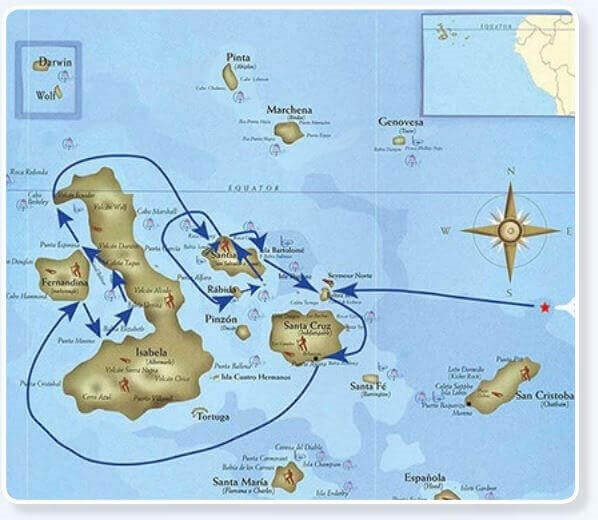 Seaman Journey galapagos route